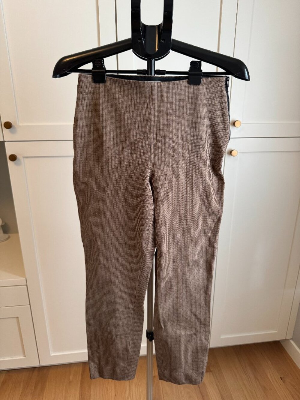 Everlane Bi-Stretch Work Pant Brown Herringbone Size 8